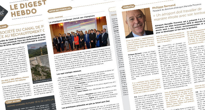 À la Une du Digest Hebdo 91 : La Société du Canal de Provence s'investit face au réchauffement climatique