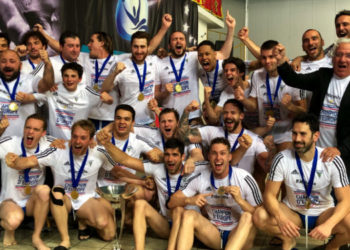 L'équipe de water polo du Cercle des nageurs de Marseille sacrée championne d'Europe le 13 avril 2019 (Photo DR).