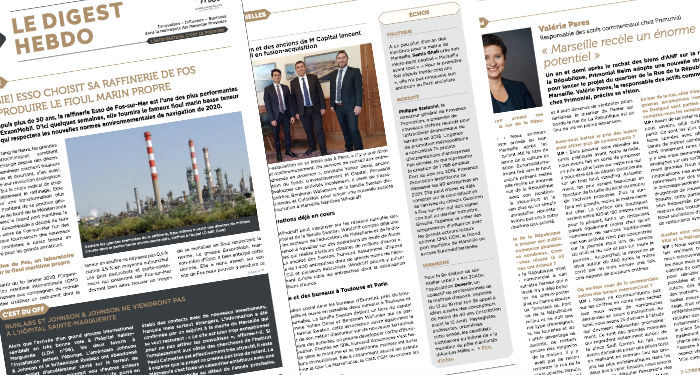 A la Une du Digest Hebdo 98 : Esso mise sur Fos-sur-Mer pour développer la production du fioul maritime propre