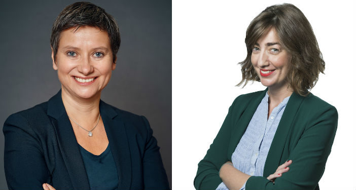 Valérie Pares, responsable des actifs commerciaux, et Florence Roche, responsable des actifs résidentiel chez Primonial Reim