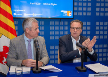 Renaud Muselier, président de la Région Provence-Alpes Côte d'Azur, et Alain Dumort, Chef de la Représentation de la Commission européenne à Marseille
