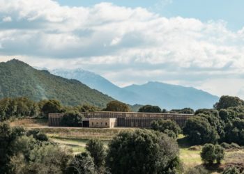L'école en bois de la jeune architecte se fond et s'adapte au paysage corse. (Photo Wearecontents)
