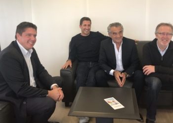 Les membres fondateurs de Plus Avenir Habitat. De gauche à droite : Xavier Vergoin, directeur régional de Spie Batignolles, Michael Sebban, Joseph Arakel et Jean-Marc Timon-David, société Eloïde