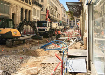 Les travaux rue Beauvau à Marseille (Crédit DR).