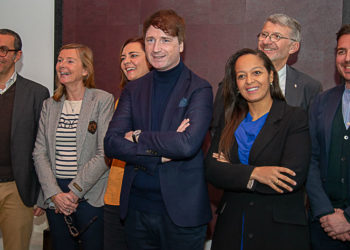 L'équipe départementale d'En marche avec au centre Bertrand Mas-Fraissinet (Archives Gomet')