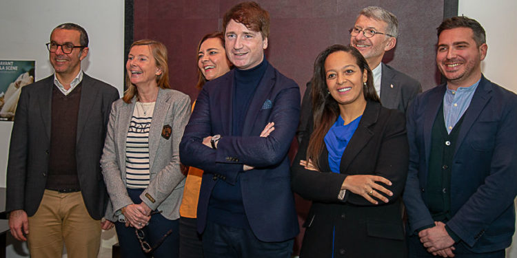 L'équipe départementale d'En marche avec au centre Bertrand Mas-Fraissinet (Archives Gomet')