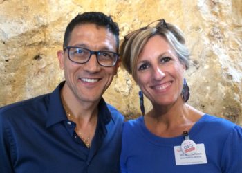 Anne Martel-Reison, déléguée interrégionale Sud-Est de l’OSCI avec Zakaria Fahim, président de Hub Africa, salon des investisseurs et des entrepreneurs en Afrique et Managing Partner de BDO, venu du Maroc pour s’inspirer de ce modèle de rencontre. (Photo CA)