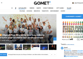 La nouvelle home page de Gomet' avec le nouveau logo.