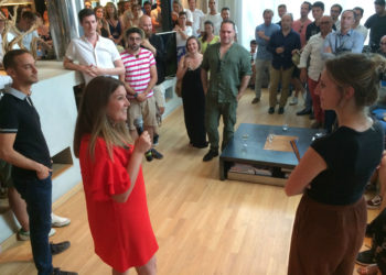 Laurence Olivier, directrice de Marseille Innovation, et Caroline Matte, responsable des programmes Start-Up au sein de l’équipe Platform Partnerships de Facebook. (Photo CA)