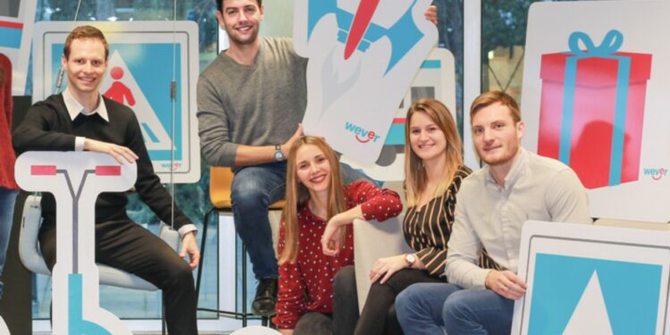 L’équipe de la start-up Wever, créée en 2015 et basée à Sophia Antipolis © DR