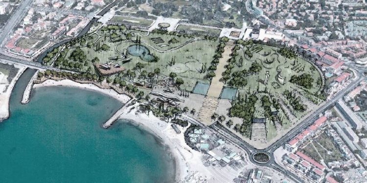 L'esquisse présentée par Martine Vassal sur l'extension du parc Borely (Crédit DR)