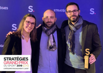 De gauche à droite : Morgane Sohier - directrice clientèle, Nicolas Duboc - directeur de création associé, et Julien Roset - directeur conseil associé Crédit ©Stratégies).