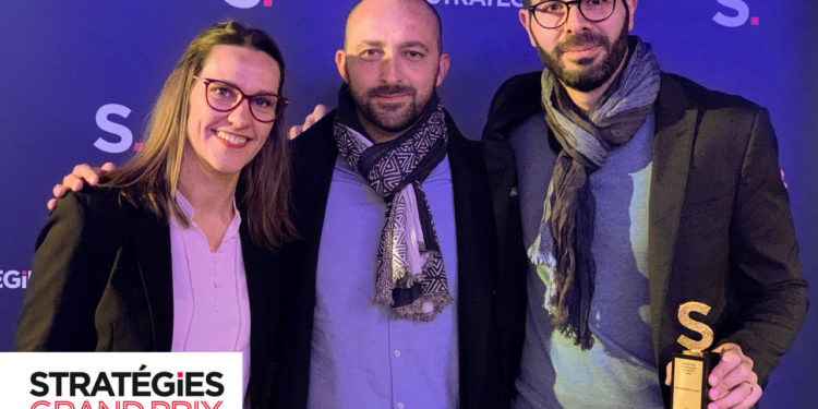 De gauche à droite : Morgane Sohier - directrice clientèle, Nicolas Duboc - directeur de création associé, et Julien Roset - directeur conseil associé Crédit ©Stratégies).