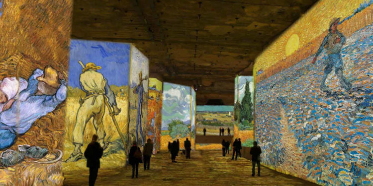 Le spectacle Van Gogh aux Carrières de lumières des Baux (Crédit Culturespaces).