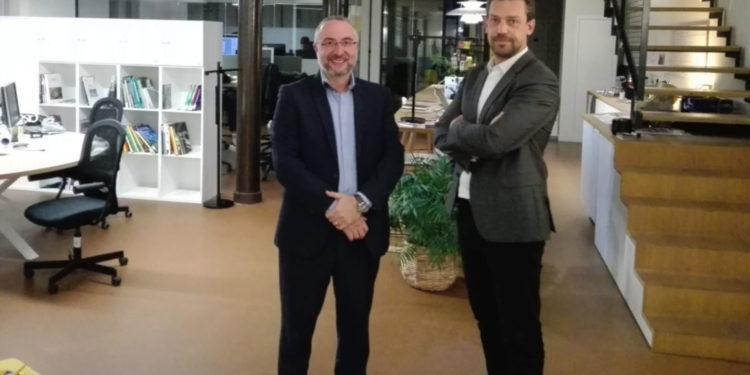 Stéphane Bouquet et Emmanuel Dujardin compte sur Innov' Bois pour porter la filière (crédit : AD Gomet')