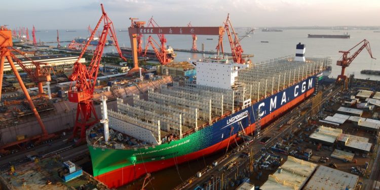 Le Jacques Saadé sera le premier navire GNL de CMA CGM (Crédit DR)