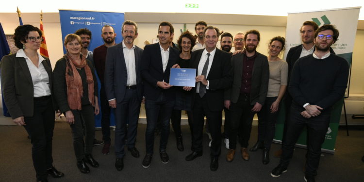 Au centre, Nicolas Hazrad, président d'Inco, et Renaud Muselier, président de la région Sud (Crédit Franck Penant)