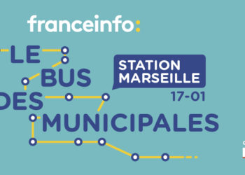Le bus des municipales de France Info en escale à Marseille