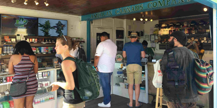 Boutique de vente de cannabis sur la plage de Venice en Californie (Photo Gomet'/JFE).