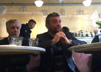 Jean-Philippe Agresti jeudi 30janvier 2020 annonce son soutien à la LR Martine Vassal. (Photo Gomet')