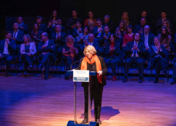 Maryse Joissains-Masini présente ses co-listiers vendredi 25 janvier 2020 (Photo capture Facebook @marysejoissains2020)