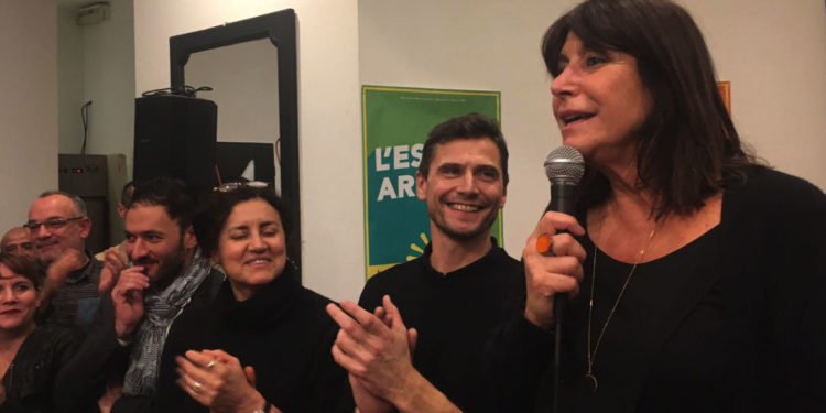 Michèle Rubirola lors d'une réunion du Printemps Marseillais (Crédit @PrintempsMarseillais)