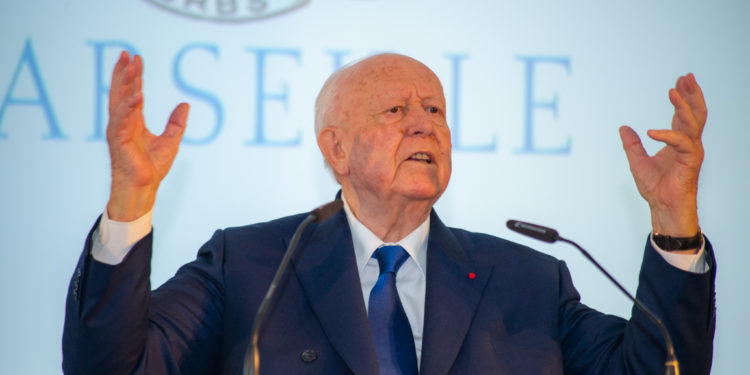 Jean-Claude Gaudin lors de ses derniers voeux à la presse en janvier 2020 (crédit : JYD Gomet')