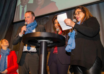 Stéphane Soto et Solange Biaggi lors de la présentation de leur candidature (Archives JYD/Gomet')