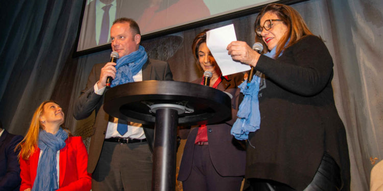 Stéphane Soto et Solange Biaggi lors de la présentation de leur candidature (Archives JYD/Gomet')