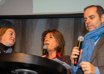 Yves Moraine avec Martine Vassal et Catherine Pila lors de la campagne des municipales (Crédit Archives Gomet'/JYD).