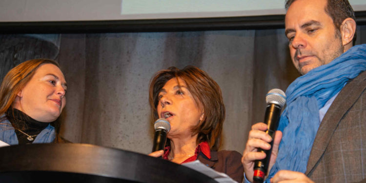 Yves Moraine avec Martine Vassal et Catherine Pila lors de la campagne des municipales (Crédit Archives Gomet'/JYD).