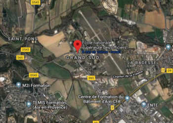 La localisation de l'ENSOSP à Aix.