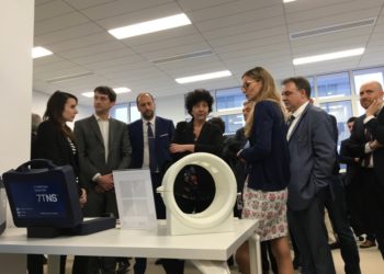 Frédérique Vidal en visite à la Cisam vendredi 21 février 2020 (Crédit : Gomet')