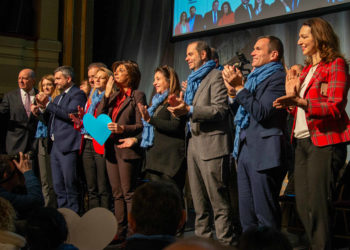 Martine Vassal a présenté sa liste pour les municipales au théâtre du Gymnase de Marseille (Photo JYD)
