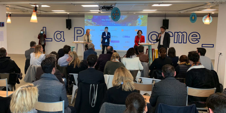 Présentation du concours MyMed organisé par le Club Top 20 à LaPlateforme_ (Crédit Twitter @constructa).