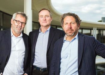 Guillaume Salabert, Éric Paumier et Frédéric Pons, les fondateurs de Hopps Group. (Crédit Hopps)