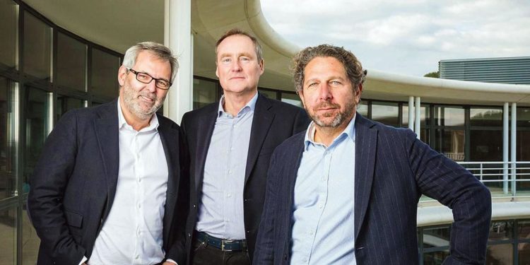 Guillaume Salabert, Éric Paumier et Frédéric Pons, les fondateurs de Hopps Group. (Crédit Hopps)