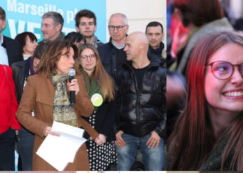 Soirée de présentation de la liste du Printemps Marseillais emmenée par Sophie Camard dans le 1-7 (crédit @sophiecamard).