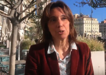 Sophie Camard sur le Vieux-Port vendredi 7 février 2020 (Crédit Gomet').