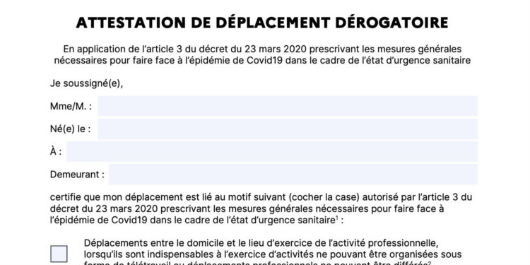 déplacement dérogatoire pour sortir de chez soi est disponible sur Gomet' .