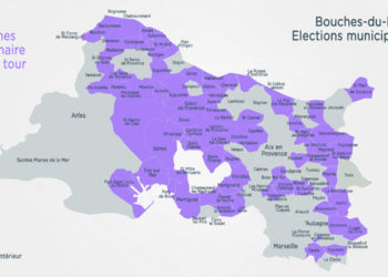 La carte avec les villes où les maires sont élus au 1er tour des municipales 2020 (Crédit JYD/Gomet').