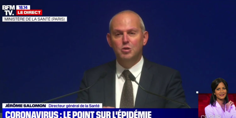 Le directeur général de la santé, Jérôme Salomon, lors d'un point presse (capture BFM).