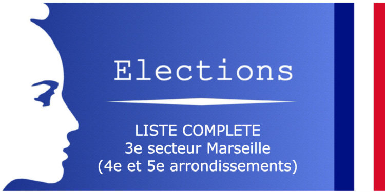 [Document source] Tous les candidats dans le 3e secteur de Marseille