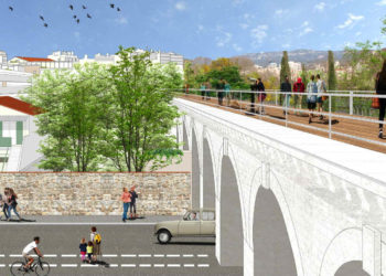 Mathieu Grapeloup propose un nouvel usage à l'aqueduc fermé duparc Lonchamp : une promenade pour les loisirs mais aussi pour un parcours intitiaque autour de l'eau (Crédit Amélia Faure).