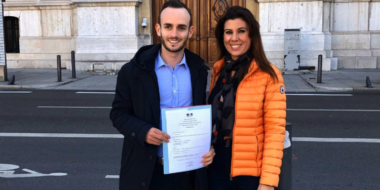 Ludovic Perney et Sandra Dalbin ont déposé leur liste le 20 février à la préfecture (crédit @LudovicPerney)