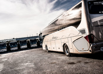 Chez les transporteurs, les cars sont presque tous à l'arrêt (Crédit Cars Lieutaud)