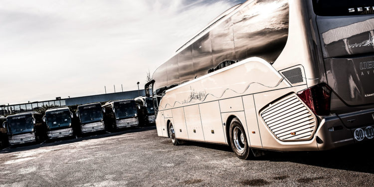 Chez les transporteurs, les cars sont presque tous à l'arrêt (Crédit Cars Lieutaud)