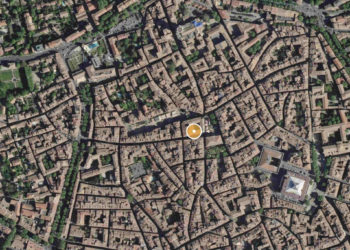 Le centre ville d'Aix sur Géoportail.