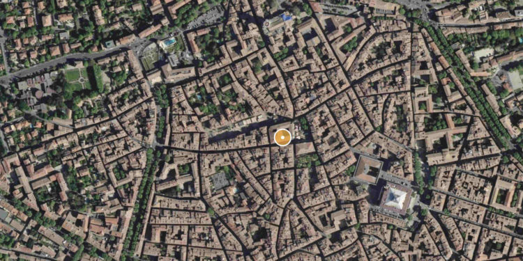 Le centre ville d'Aix sur Géoportail.