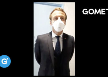 Emmanuel Macron jeudi 9 avril à l'IHU de Marseille rencontre des chercheurs de l'équipe du professeur Raoult (Document Gomet')